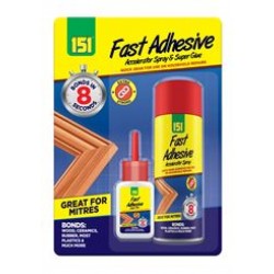 151 Fast Adhesive Accelerator Spray & Super Glue 